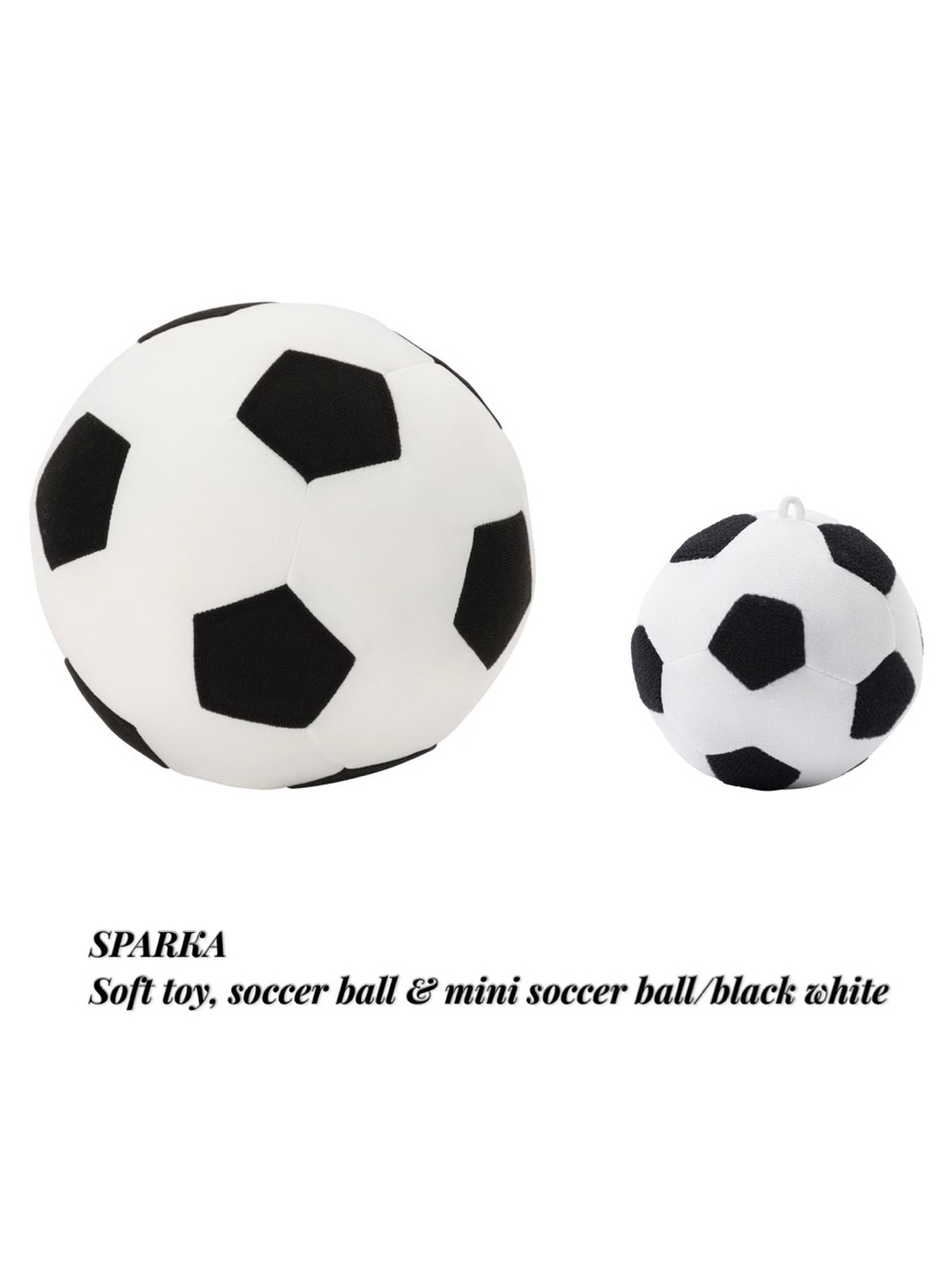 Black & White Soccer Ball Soft Toys - Plush Playball